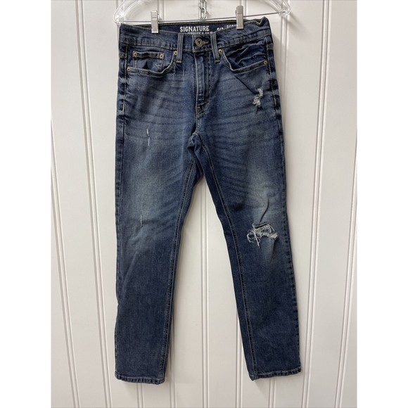 Levis Jeans Mens Size 28x30 Blue S47 Straight Regular Taper Casual Everyday - Picture 1 of 12